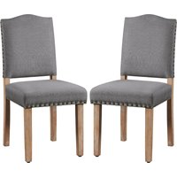 Yaheetech - 2er Set Esszimmerstühle Stühle gepolstert, Modern Küchenstuhl bequemer Polsterstuhl, belastbar bis 136 kg, fürs von YAHEETECH