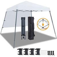 3x3m Pop Up Pavillon Faltpavillon Wasserdicht mit 1 Seitenwand, One Push Gartenpavillon mit Tragetasche, UV-Schutz, Faltbar Zelt für Camping, von YAHEETECH