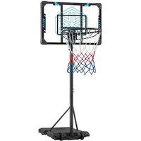 Basketballkorb, Höhenverstellbarer Basketballständer für Indoor & Outdoor, Tragbare Basketballanlage mit Rollen - Yaheetech von YAHEETECH