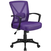 Yaheetech - Bürostuhl Ergonomisch Schreibtischstuhl 360°Drehstuhl mit Lordosenstütze Rückenschonend, Armlehne Höhenverstellung und Wippfunktion bis von YAHEETECH