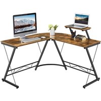 Yaheetech - Computertisch Eckschreibtisch Büro Schreibtisch Computer pc Laptop Studie Spieltisch für Home und Office , 130 x 130 x 96,5 cm, von YAHEETECH