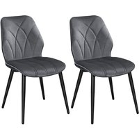Esszimmerstühle 2er Set Küchenstühle gepolstert Metallbeine bis 136 kg Belastbar Polsterstuhl für Küche/Esszimmer/Schlafzimmer/Restaurant von YAHEETECH