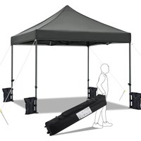 Yaheetech - Faltpavillon Pavillon 3x3 wasserdicht stabil, 323/332/341 cm höhenverstellbar faltbar Pop up Faltzelt, UV-Schutz 50+ für Garten Hochzeit von YAHEETECH