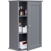 Hängeschrank, Wandschrank mit Einer Tür, Badschrank, Küchenschrank, Medizinschrank in Dunkelgrau, 35 x 21 x 55 cm - Yaheetech von YAHEETECH