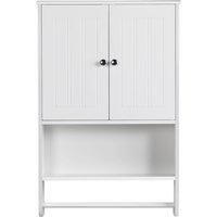 HängeschrankWandschrank mit Einer Tür Badschrank Küchenschrank Medizinschrank in Weiß, 35 x 20,7 x 55 cm - Yaheetech von YAHEETECH