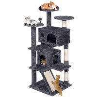 Yaheetech - Katzen Kratzbaum mit 2 Katzenhöhlen 3 Aussichtsplattformen Katzenkratzbaum mittelhoch Spielsisal Grau Yaheetech - Katzen Kratzbaum mit 2 Katzenhöhlen 3 Aussichtsplattformen Katzenkratzbaum mittelhoch Spielsisal Grau von YAHEETECH