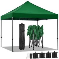 Pavillon 3x3 m Faltpavillon Pop-Up Gartenpavillon, 323-341 cm hoch stabil Wasserdicht, inkl. Tasche mit Rollen, UV-Schutz 50+, Gartenzelt Partyzelt von YAHEETECH