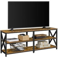 TV-Schrank Fernsehschrank mit Ablagen TV-Bank für Fernseher bis zu 70 Zoll Holz Fernsehtisch Industrie-Design, 160 × 40 × 61,5 cm - Yaheetech von YAHEETECH