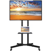 Tv Ständer Bodenständer tv Standfuß für 32-65 Zoll Mobil Fernsehstand tv Wagen Trolley auf Rollen höhenverstellbar schwenkbar mit Halterung Max. vesa von YAHEETECH