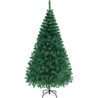Yaheetech 183 cm künstliche Weihnachtsbaum, Schwer Entflammbare Tannenbaum mit 598 Spitzen & Zusammenklappbar Metallständer, Wiederverwendbarer von YAHEETECH