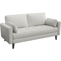 Yaheetech - 2 Sitzer Sofa, Loveseat, Kleine Sofa mit 2 Kissen und Armlehnen, Moderne Leinen Couch Sofa, 2er Couch Loungesofa Set, Bequemes Sofa Set Yaheetech - 2 Sitzer Sofa, Loveseat, Kleine Sofa mit 2 Kissen und Armlehnen, Moderne Leinen Couch Sofa, 2er Couch Loungesofa Set, Bequemes Sofa Set von YAHEETECH