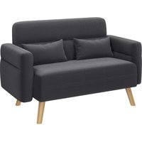 Yaheetech - 2-Sitzer Sofa Clubsofa Kleines Polstersofa mit 2 Lendenkissen Modernes Sitzmöbel Loveseat Sitzfläche 96 × 51 cm für kleine von YAHEETECH