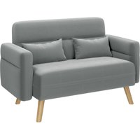 Yaheetech - 2-Sitzer Sofa Clubsofa Kleines Polstersofa mit 2 Lendenkissen Modernes Sitzmöbel Loveseat Sitzfläche 96 × 51 cm für kleine von YAHEETECH