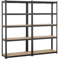 Yaheetech 2x Schwerlastregal 180x90x40 cm Metallregal Garagenregal bis 875 kg belastbar Regalsystem mit höhenverstellbaren Ablagen von YAHEETECH