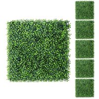 6 Stück Pflanzenwand Künstliche Hecke Efeu Sichtschutz 50,5 x 50,5 cm UV-Schutz Kunstpflanzen Heckenpflanze Windschutz Dekoration diy für Wand Balkon von YAHEETECH