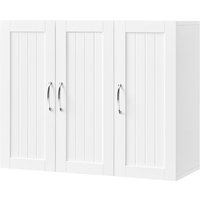 Yaheetech - Badezimmerschrank Hängeschrank Wandschrank mit 3 Türen Badschrank Wandregal Küchenschrank mit Höhenverstellbarem Einlegeboden fürs von YAHEETECH