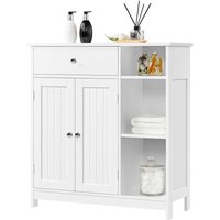 Badezimmerschrank Unterschrank mit Schubladen & Tür & verstellbare Einlegeböden Kommode fürs Badezimmer/Wohnzimmer/Küche/Flur 75 30 80cm - Yaheetech von YAHEETECH