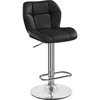 Barhocker 1er Set höhenverstellbare 360° drehbare Barhocker Küchenstühle mit Rückenlehne und Fußstütze, Barhocker PU-Kunstleder Sitzhöhe 62,5 cm Barhocker 1er Set höhenverstellbare 360° drehbare Barhocker Küchenstühle mit Rückenlehne und Fußstütze, Barhocker PU-Kunstleder Sitzhöhe 62,5 cm von YAHEETECH