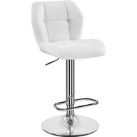 Yaheetech - Barhocker 1er Set höhenverstellbare 360° drehbare Barstühle Küchenstühle mit Rückenlehne und Fußstütze, Barstuhl PU-Kunstleder Sitzhöhe von YAHEETECH