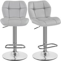 Yaheetech Barhocker 2er Set Höhenverstellbar 360°Drehbar Barstühle Küchenstühle mit Rückenlehne und Fußstütze, Barstuhl PU-Kunstleder Sitzhöhe 62,5 Yaheetech Barhocker 2er Set Höhenverstellbar 360°Drehbar Barstühle Küchenstühle mit Rückenlehne und Fußstütze, Barstuhl PU-Kunstleder Sitzhöhe 62,5 von YAHEETECH