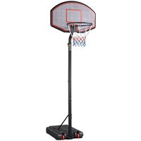 Basketballständer Outdoor Basketballkorb mit Rollen Verstellbar Basketballanlage Korbhöhe 304-353 cm Standfuß mit Wasser oder Sand befüllbar von YAHEETECH