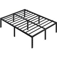 Yaheetech - Bettrahmen 36cm h Metallbett mit Lattenrost, Bettgestell aus Metall, Modern Doppelbett Einzelbett Leichte Montage, Schwarz 160 x 200 cm von YAHEETECH