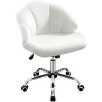 Yaheetech - Bürostuhl Ergonomisch Schreibtischstuhl höhenverstellbar Drehstuhl, Bürosessel in Muschelform, Homeoffice Stuhl mit Rollen, Schminkstuhl von YAHEETECH