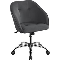 Bürostuhl Ergonomischer Schreibtischstuhl Drehstuhl Höhenverstellbar Computerstuhl mit Rollen Atmungsaktiv Rollstuhl bis 136 kg belastbar Dunkelgrau von YAHEETECH