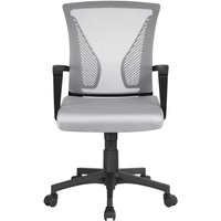 Yaheetech Bürostuhl Schreibtischstuhl Drehstuhl Chefsessel office Stuhl höhenverstellbar Ergonomisches Design Grau von YAHEETECH