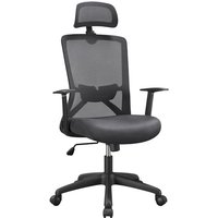 Yaheetech - Bürostuhl Schreibtischstuhl Drehstuhl Ergonomischer Chefsessel Computerstuhl mit hoher Rückenlehne, Einstellbare Kopfstütze, von YAHEETECH