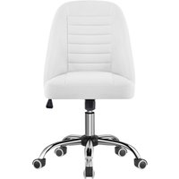 Yaheetech - Bürostuhl ohne Armlehne Schreibtischstuhl Drehstuhl mit Rollen ergonomischer Schreibtischsessel höhenverstellbar Arbeitshocker von YAHEETECH