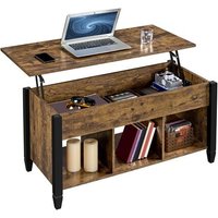 Couchtisch höhenverstellbar Kaffeetisch mit hebeplatte Hubtisch versteckter Stauraum Beistelltisch aus Holz Sofatisch für Wohnzimmer Rostbraun Couchtisch höhenverstellbar Kaffeetisch mit hebeplatte Hubtisch versteckter Stauraum Beistelltisch aus Holz Sofatisch für Wohnzimmer Rostbraun von YAHEETECH