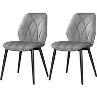 Esszimmerstühle 2er Set Küchenstühle gepolstert Metallbeine bis 136 kg Belastbar Polsterstuhl für Küche/Esszimmer/Schlafzimmer/Restaurant von YAHEETECH