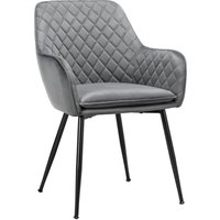 Yaheetech Esszimmerstühle mit Armlehne Sessel für Wohnzimmer/Esszimmer Polsterstuhl Küchenstuhl Bezug aus Samt Sitzhöhe ca.51 cm, bis 120 kg von YAHEETECH