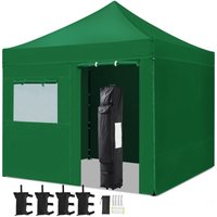 Faltpavillon 3x3m mit 4 Seitenwänden, Wasserdicht Stabil Winterfest Pop Up Pavillon, 323/332/341cm Höhenverstellbar Faltbar Zelt mit Seitenteilen, uv Faltpavillon 3x3m mit 4 Seitenwänden, Wasserdicht Stabil Winterfest Pop Up Pavillon, 323/332/341cm Höhenverstellbar Faltbar Zelt mit Seitenteilen, uv von YAHEETECH