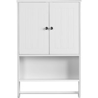 Hängeschrank Wandschrank Badschrank Küchenschrank Regal Aufbewahrung mit Tür und Einlegeboden weiß lbh: 48,5 x 14 x 73 cm - Yaheetech von YAHEETECH