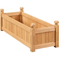 Yaheetech - Hochbeet Pflanzkasten Blumenkasten 110,5 cm l × 40 cm b × 35,5 cm aus Tannenholz mit Entwässerung, Gartenbeet Gemüsebeet Pflanzbeet von YAHEETECH