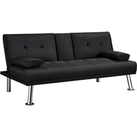 Klappbares Schlafsofa Couch Sofa mit Schlaffunktion Bettsofa mit Großer Liegefläche von 167 cm l × 94 cm b fürs von YAHEETECH
