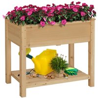 Yaheetech - Pflanztisch Garten Hochbeet Blumenbeet Pflanzkasten Blumen Gemüse Ablage im Garten, Terrasse und Balkon von YAHEETECH