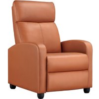 Relaxsessel Liegesessel mit Verstellbarer Beinablage Fernsehsessel Ruhesessel tv Sessel 160° neigbar, Tan - Yaheetech von YAHEETECH