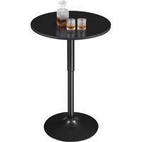 Runder Bartisch Höhenverstellbar 69,5–91 cm Stehtisch Bistrotisch 360° Drehbar Tisch Partytisch ø 60cm Multifunktional Empfangstisch für Zuhause Full von YAHEETECH