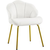 Yaheetech - Sessel Loungesessel in Muschelform, Ohrensessel modern, Polsterstuhl mit Metallbeinen, Polyester, für von YAHEETECH