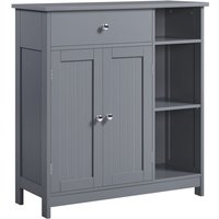 Yaheetech - Unterschrank Badezimmerschrank Badkommode mit 1 Schublade & 2 Türen & 3 Regalen Badschrank Baderegal Bodenschrank mit verstellbare von YAHEETECH