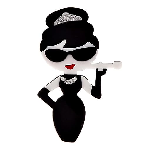 YAHOYA Acryl Großer Eleganter Hut Dame Broschen für Frauen 2-farbig Moderne Mädchen Figur Party Büro Brosche Anstecknadel Geschenke Vintage Accessoires YAHOYA Acryl Großer Eleganter Hut Dame Broschen für Frauen 2-farbig Moderne Mädchen Figur Party Büro Brosche Anstecknadel Geschenke Vintage Accessoires von YAHOYA