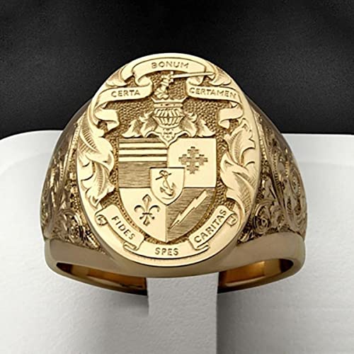 YAHOYA Antike Schnitzerei Pate Ring für Männer Exquisite Mode Glamour Party Schmuck Accessoires Ring von YAHOYA