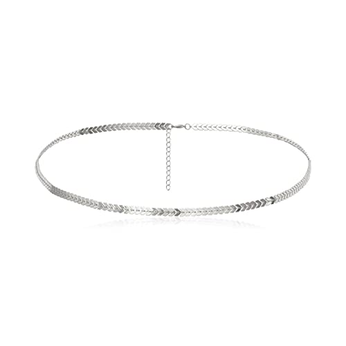 YAHOYA Benutzerdefinierte Damen Taillenkette Edelstahl Metall Einfacher Stil Bauchkette Taillenkette Personalisierte Trend Körper Schmuck von YAHOYA