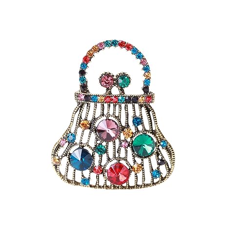 YAHOYA Exquisite Strasstasche Luxus Brosche Anstecknadel Mode Kristall Modernes Design Abzeichen Für Frauen Dame Anzug Büro Corsage Pins YAHOYA Exquisite Strasstasche Luxus Brosche Anstecknadel Mode Kristall Modernes Design Abzeichen Für Frauen Dame Anzug Büro Corsage Pins von YAHOYA