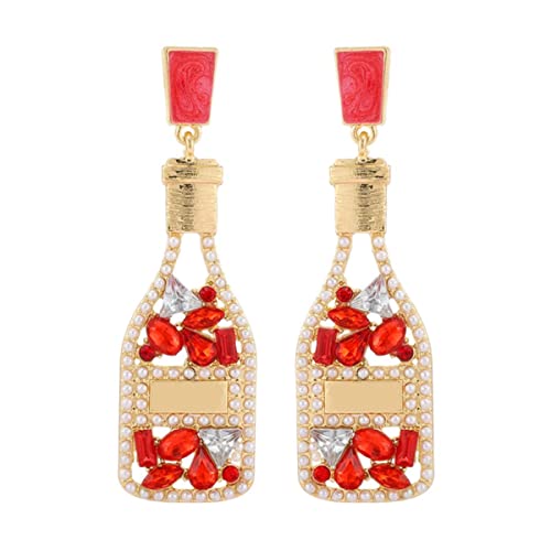 YAHOYA Flasche Form Vollkristall Tropfen Ohrringe Frauen Schmuck Statement Accessoires Goth Pendientes Bijoux von YAHOYA