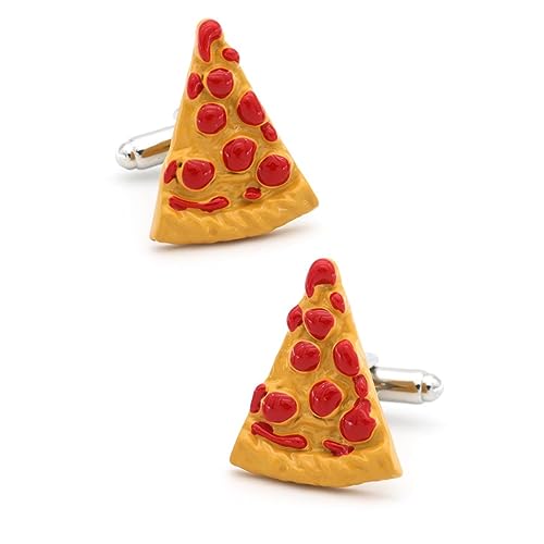 YAHOYA Herren Pizza Manschettenknöpfe Qualität Messing Material Gelbe Farbe Dreieck Lebensmittel Design Manschettenknöpfe YAHOYA Herren Pizza Manschettenknöpfe Qualität Messing Material Gelbe Farbe Dreieck Lebensmittel Design Manschettenknöpfe von YAHOYA