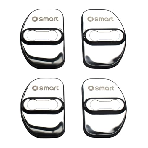 YAHUI 4 Stück Auto Türschloss Abdeckung für Smart #3 Smart 3 2023 2024 2025+, Anti Rust Auto Türschlossabdeckung Schutzkappe Auto Türschloss Abdeckung,Silver YAHUI 4 Stück Auto Türschloss Abdeckung für Smart #3 Smart 3 2023 2024 2025+, Anti Rust Auto Türschlossabdeckung Schutzkappe Auto Türschloss Abdeckung,Silver von YAHUI